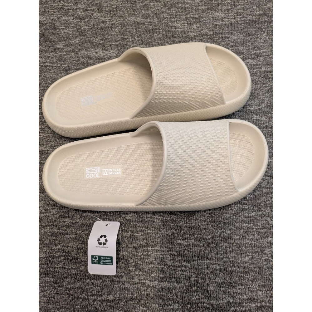 NEW 32 Degrees Cool Cushion Slides Women's 7.5-8.5 Tan